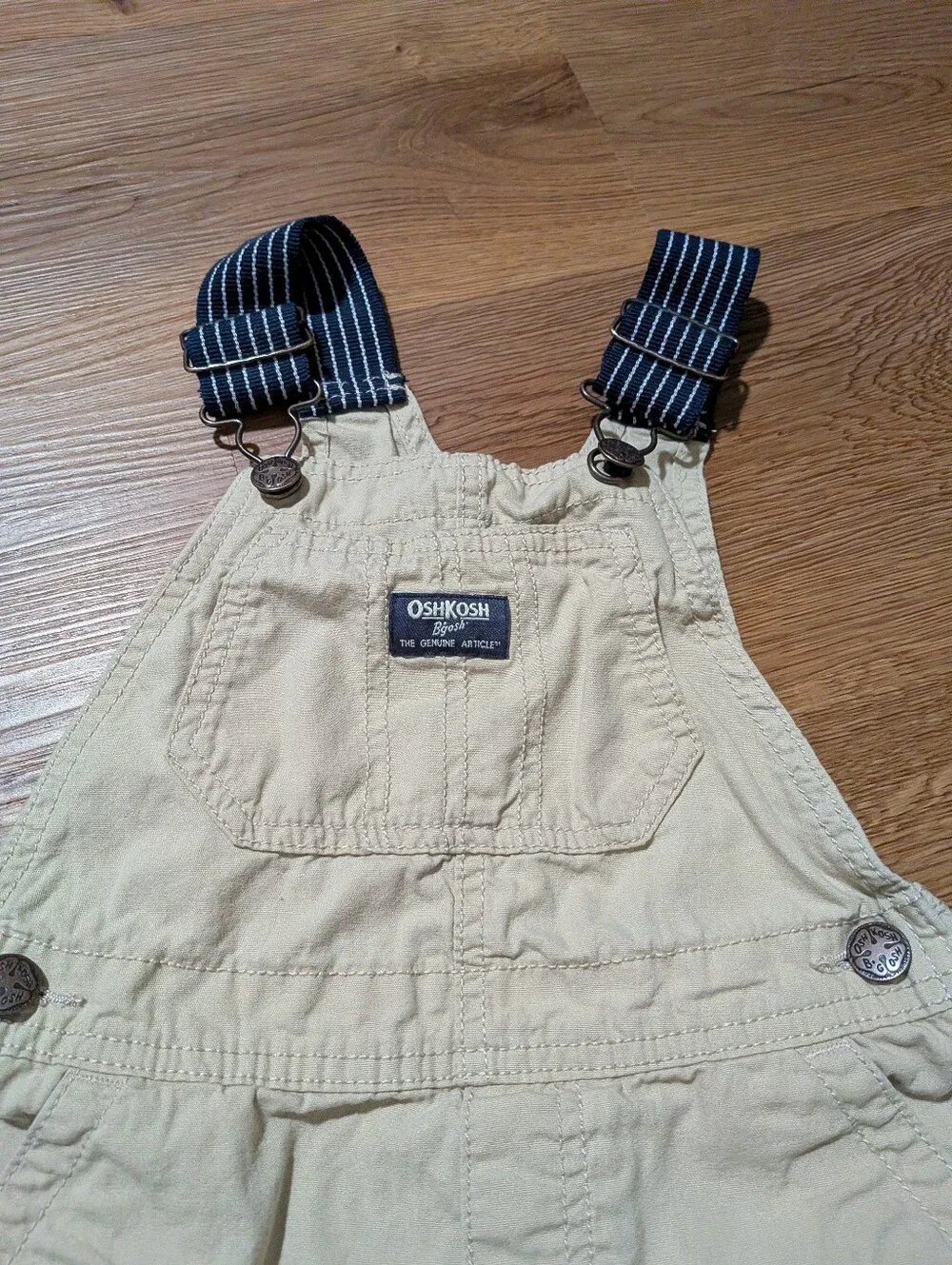 Oshkosh B'Gosh Khaki Vestbak Shortalls 4T